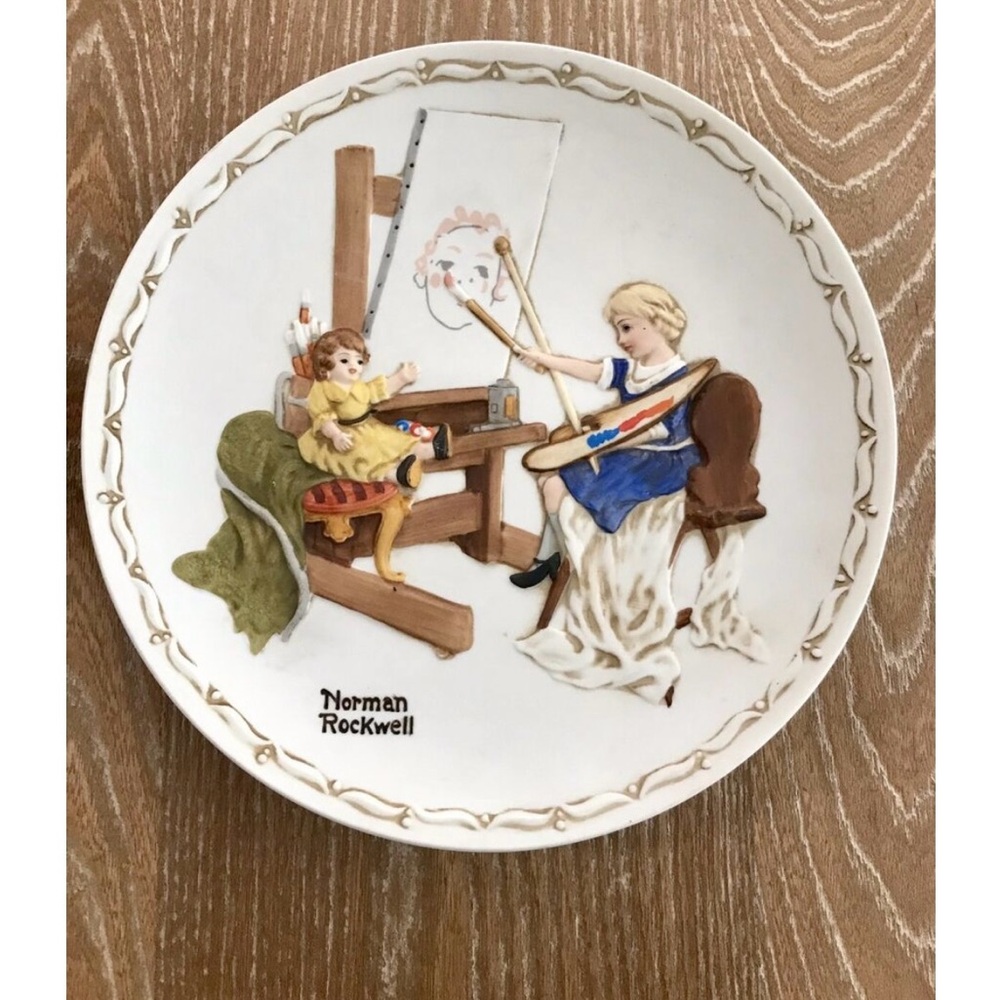 Norman Rockwell, the artist’s daughter 1980 First Edition Annual Plate